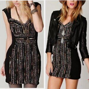 Free People Black Sleeveless Mini Dress Small